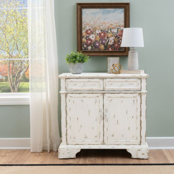 Coast2Coast Home™ Adelaide Antique White Accent Cabinet-1
