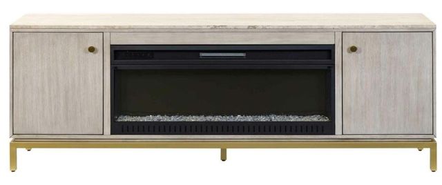 Martin Furniture Vancouver Greige 80" Fireplace TV Stand-2