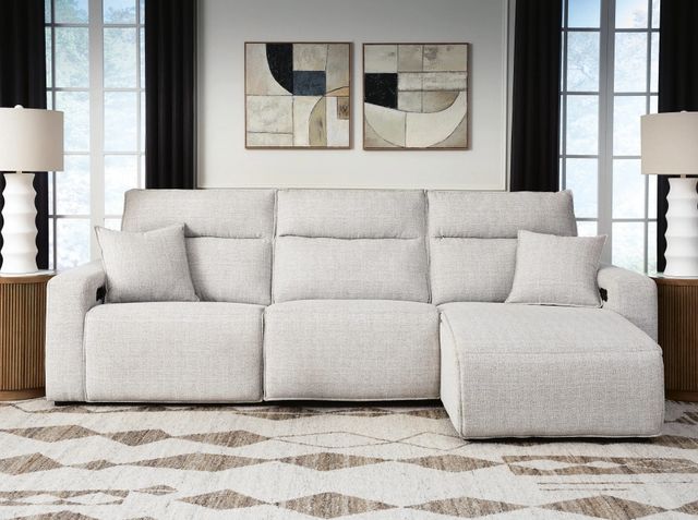 Signature Design by Ashley® ModMax II 3-Piece Stone Power Reclining Sofa Chaise-1