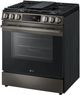 LG 30" Black Stainless Steel Slide In Gas Range-4