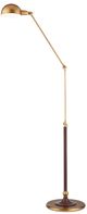 Currey & Company Antique Brass/Brownish Red Libretto Floor Lamp-1