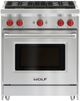 Wolf® 30" Stainless Steel Pro Style Gas Range-0