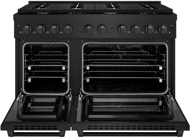 ZLINE Paramount 48" Black Stainless Steel Pro Style Dual Fuel Range-1