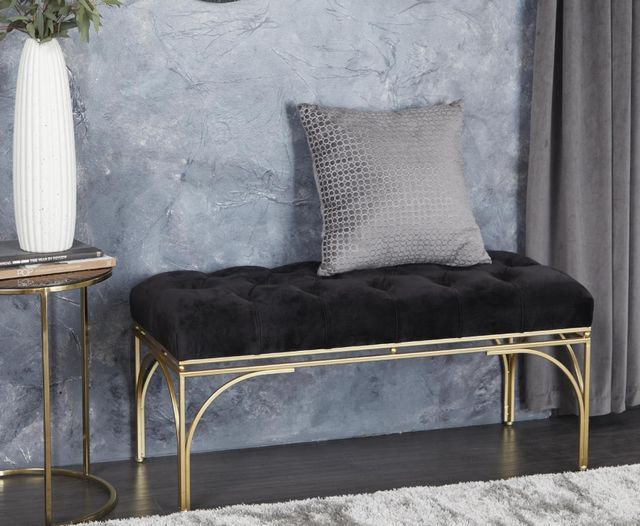 Deco Marche Black/Gold 39" Bench-3