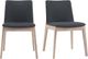 Moe's Home Collection Deco 2-Piece Dark Grey Oak Dining Chair Set-4