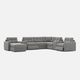 Drew & Jonathan Home ModularOne New Horizon 8-Piece Grey Modular Chaise Sectional with Console-0