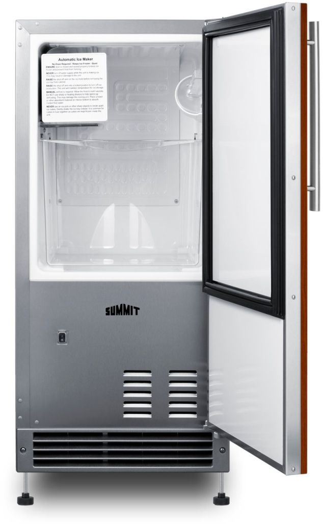 Summit® 15" 25 lb. Panel Ready Ice Maker-1