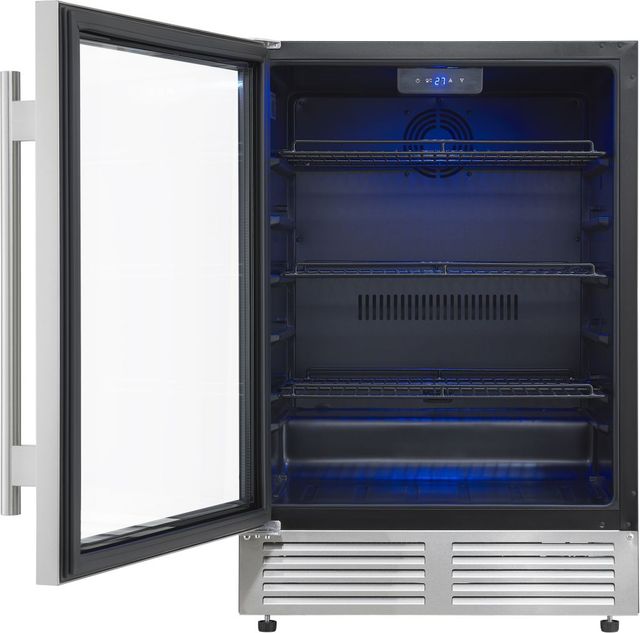 FORNO® Frescolino Series Alta Qualita 24" 4.8 Cu. Ft. Fingerprint Resistant Stainless Steel Beverage Center -3