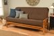 Kodiak Furniture Monterey Linen Cocoa/Butternut Full Futon with Mattress-1