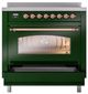 Ilve® Nostalgie II Series 36" Emerald Green Pro Style Induction Range-3