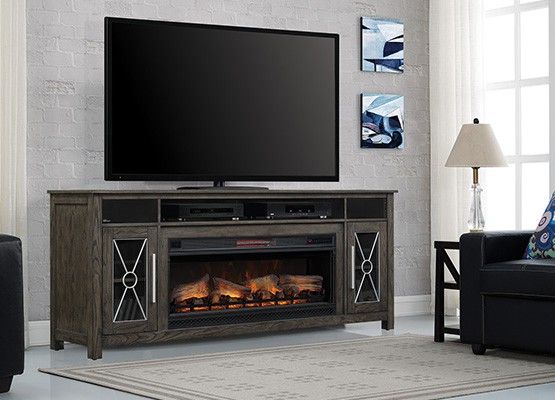 ClassicFlame® Heathrow Tifton Oak TV Stand-1