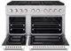 ZLINE Paramount Series 48" Stainless Steel Pro Style Gas Range with White Matte Door-1