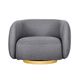A & B Home Gray Swivel Barrel Chair-1
