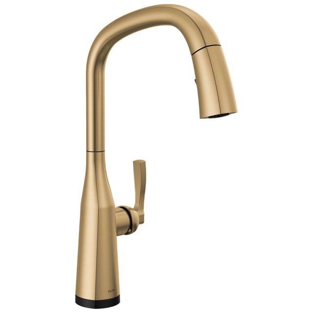 Delta Stryke® Lumicoat® Champagne Bronze Touch2O® Kitchen Faucet with Voice -0