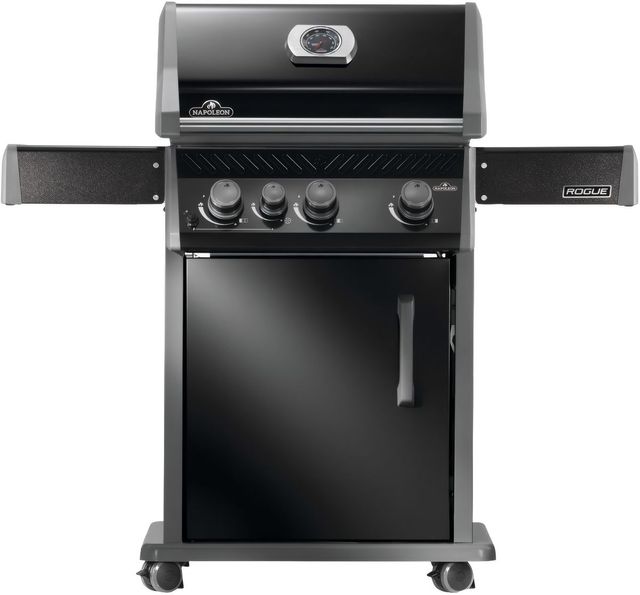 Napoleon Rogue® 425 SB 3-Burner Black Freestanding Natural Gas Grill with Range Side Burner-0