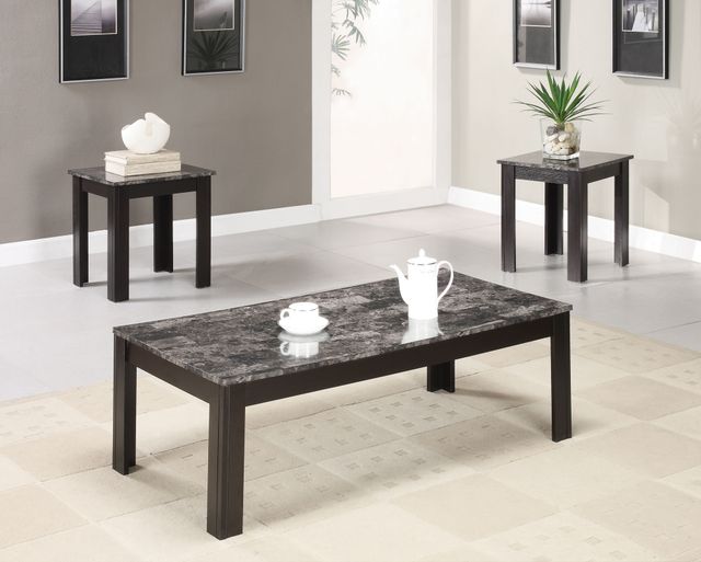 Coaster® 3-Piece Faux-Marble Top Occasional Table-1