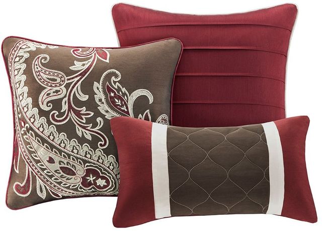 Olliix by Madison Park 7 Piece Red Queen Talbot Comforter Set-1