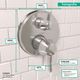 Hansgrohe Ecostat Classic Chrome Round Thermostatic Trim with Volume Control-4