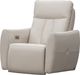 Fauteuil inclinable berçant à bille et pivotant de Elran - Blanc cassé-0