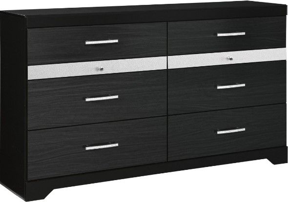 Signature Design by Ashley® Starberry 4-Piece Black Queen Storage Panel Bed Set-2