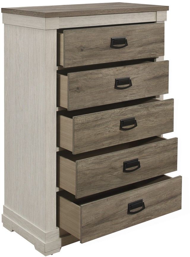 Mazin Furniture Arcadia White & Weathreed Gray Chest-2