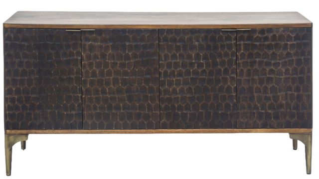 Home Trends & Design Santa Cruz Antique Bronze/Brown Sideboard-1