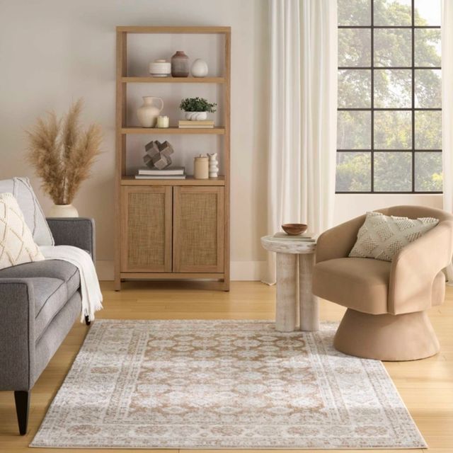 Nourison Home™ Dekor DEK02 Cream Beige 5'x7' Style 2 Area Rug-1