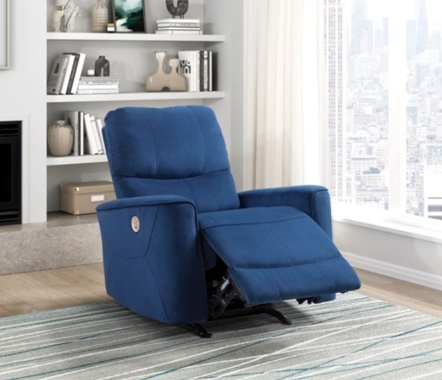 Homelegance® Artem Navy Power Rocker Recliner-1