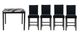 Global Furniture USA D4054 5-Piece Black Dining Table Set-0
