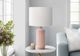 Monarch Specialties Inc. Pink Ceramic Table Lamp with Ivory Shade-2