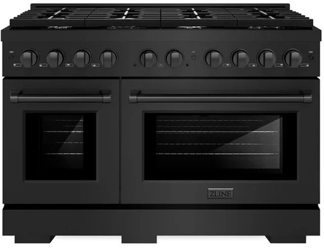 ZLINE 48" Black Stainless Steel Pro Style Gas Range-0