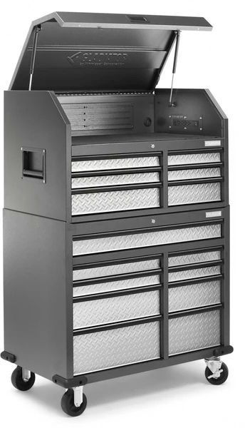 Gladiator® 41" Hammered Granite 15-Drawer Mobile Tool Chest Combo -4