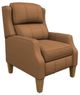 Best® Home Furnishings Customizable Pauley Leather Manual High Leg Recliner with Honey Birch Legs-0