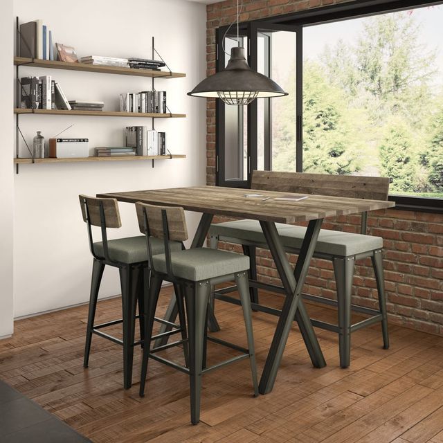 Amisco Customizable Alex 36" Birch Veneer Counter Height Table-3