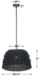Uttermost® Persephone Matte Black Pendant-2