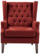 Olliix by Madison Park Red Maxwell Button Tufted Wing Chair-0