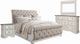 Liberty Furniture Abbey Park 4-Piece Antique White/Weathered Brown King Upholstered Sleigh Bedroom Set-0