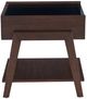 Riverside Furniture Walnut Park Glass Top End Table with Dark Walnut Base-3