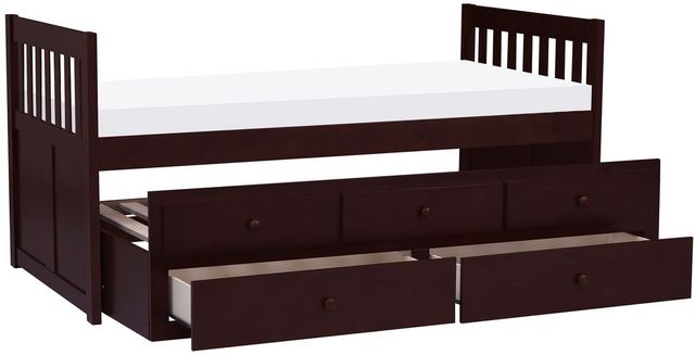 Mazin Furniture Rowe Rich Espresso Twin Captain Bed with Trundle-1