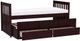 Mazin Furniture Rowe Rich Espresso Twin Captain Bed with Trundle-1