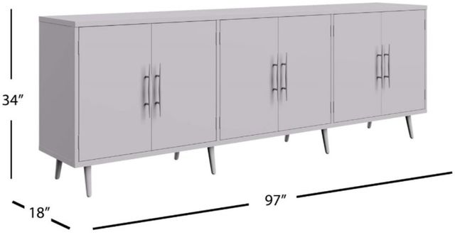 Jofran Inc. Colhane Washed 6-Door Accent Cabinet-2