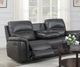Kwality Imports Lousiana Gray Power Reclining Sofa with Drop Down Tray-0