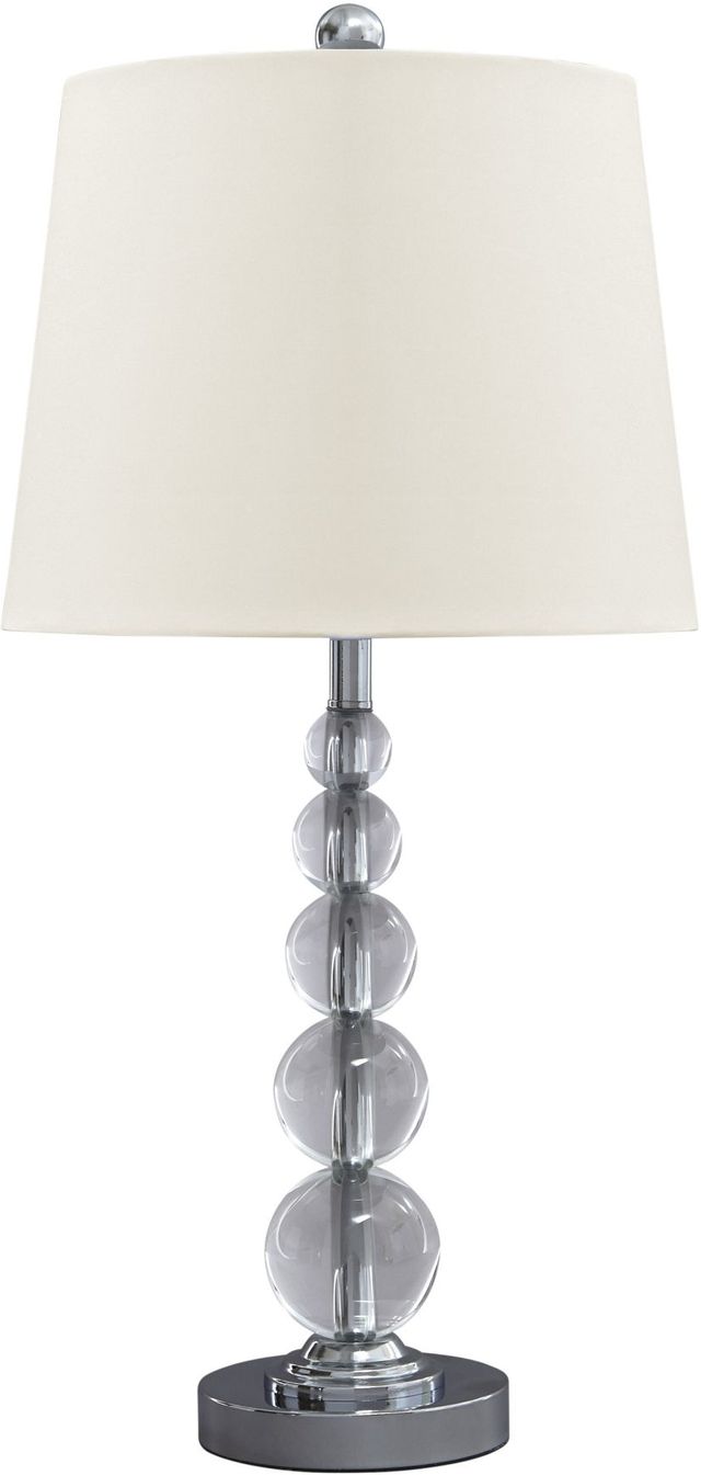 Signature Design by Ashley® Joaquin 2-Piece Clear/Silver Table Lamp-1