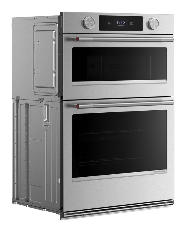 KitchenAid® 27" PrintShield™ Stainless Steel Smart Oven/Micro Combo Electric Wall Oven with Assisted Cook Cycles-3