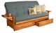 Kodiak Furniture Phoenix Linen Aqua/Butternut Queen Futon with Mattress and Storage Drawers-0