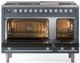 Ilve® Professional Plus II 48" Blue Grey Pro Style Dual Fuel Range-1