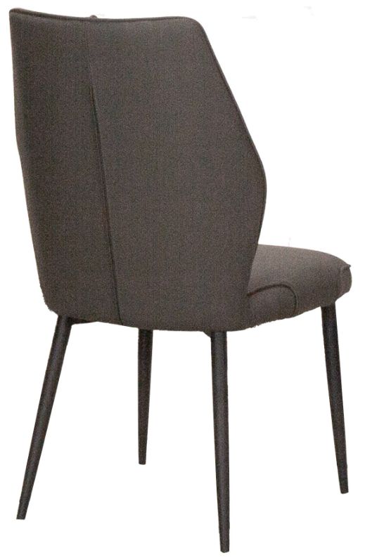 Cramco Marta Charcoal Gray/Matte Black Dining Side Chair-3
