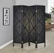 Coaster® Haidera Black 4-Panel Damask Pattern Folding Screen-2