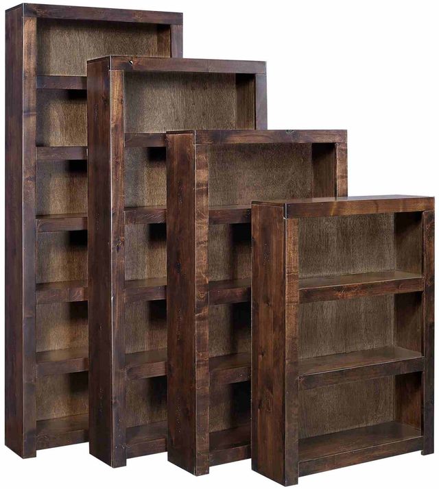 aspenhome® Contemporary Alder Lifestyle Tobacco 72" Bookcases-1