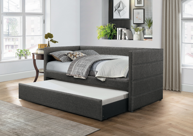 Homelegance® Vining Dark Gray Daybed with Trundle-1